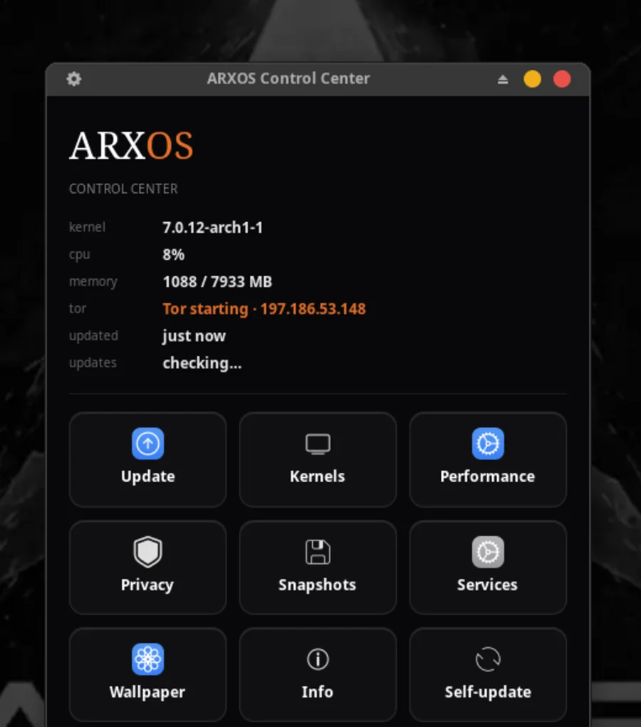ARXOS Control Center