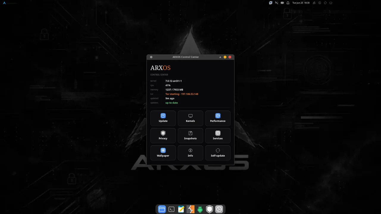 ARXOS desktop